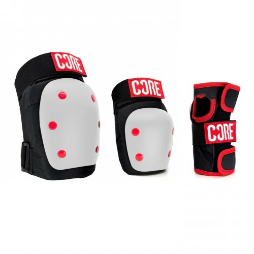 CORE Protection Skate Triple Pad Set - White