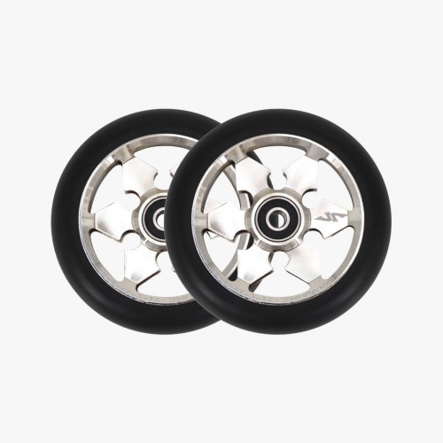 JP Ninja 6-Spoke Stunt Scooter Wheel Black-Chrome