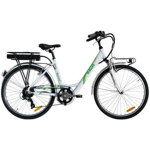 Elektrinis dviratis Italwin Nuvola4, Variklio galia 250 W, Baltas/Žalias