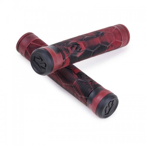 Fuzion Hex Pro Scooter Grips Black/Red Swirl