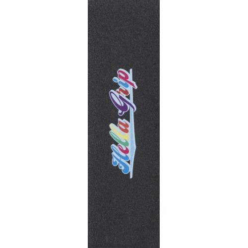 Hella Grip Classic Pro Scooter Grip Tape (Rainbow On Black)