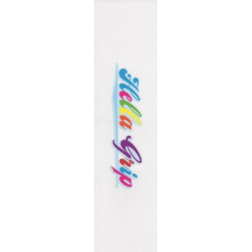 Hella Grip Pro Scooter Grip Tape (Rainbow on white)