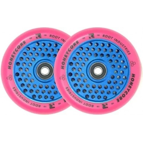 Root Limited edition Honeycore 110mm Pro Scooter Wheels Pink/Blue