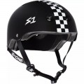S-ONE HELMET LIFER BLACK MATTE WITH CHECKERS S