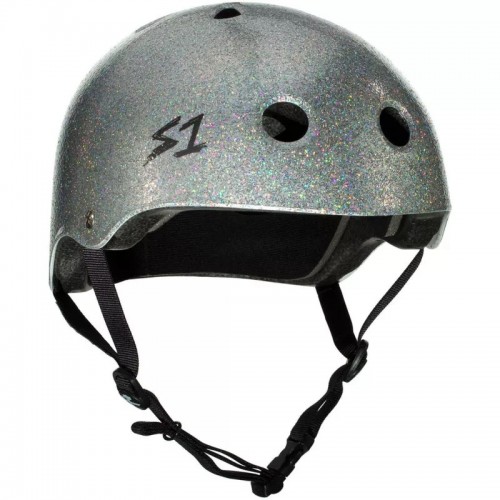 S-ONE HELMET LIFER SILVER GLOSS GLITTER L