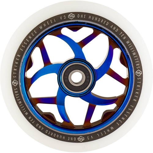Striker Essence V3 White Pro Scooter (Blue Chrome) 110mm