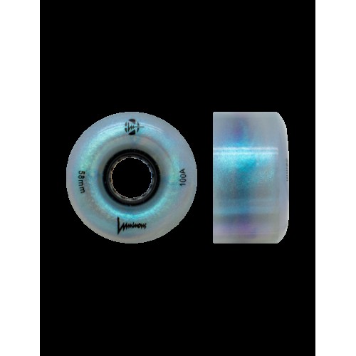 LUMINOUS - LED QUAD WHEEL - 58mm/100A - PACK OF 4 58x32mm Black Pearl 100A