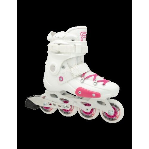 FR - FR J - WHITE / PINK 4 Wheels 32-34 White Pink
