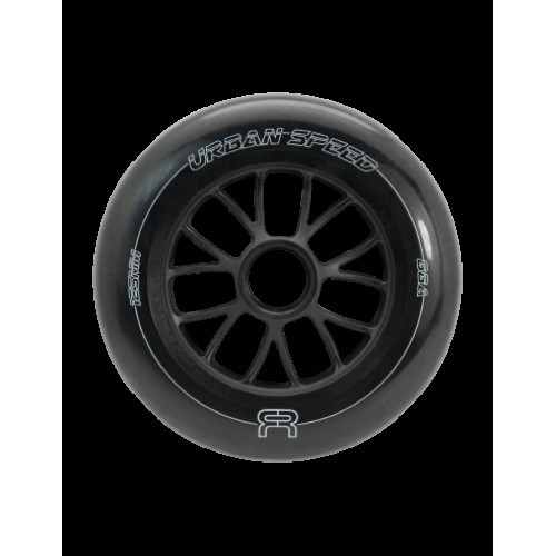 FR - URBAN SPEED WHEELS 125mm/88A - PACK OF 3 Black 125mm