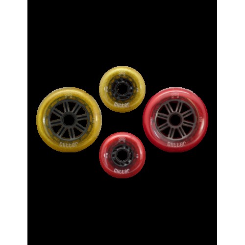 FR - ROUE GLITTER - PACK OF 3/4 Gold 80mm