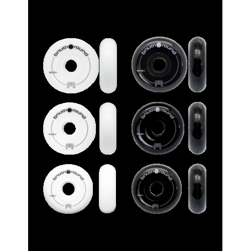 FR - ROUND WHEELS - 84A - PACK OF 4 White 72mm
