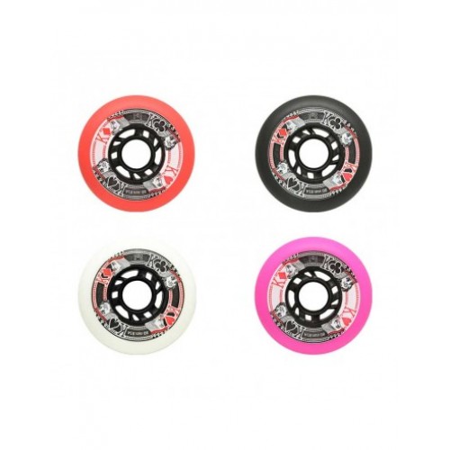 FR - ROUE STREET KINGS 85A - PACK OF 4 76mm White/Pink