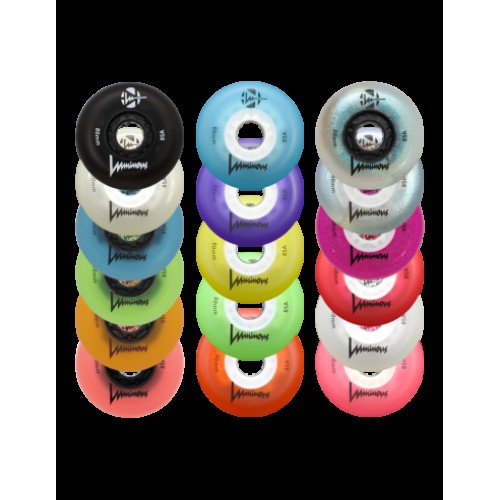 LUMINOUS - LED WHEEL - 80mm/85A PACK OF 4 80mm Coral Glow