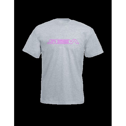 SEBA - MEN TEE SHIRT - GREY/PINK L